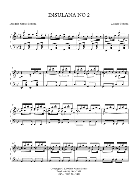 Free Sheet Music Insulana No 2