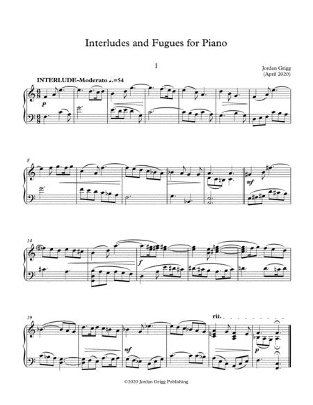 Free Sheet Music Interludes And Fugues For Piano