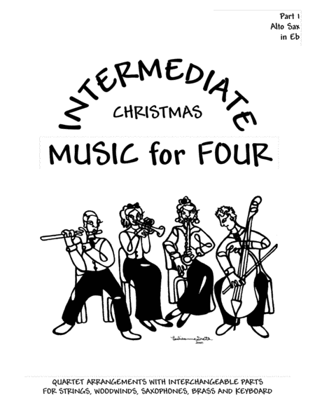 Free Sheet Music Intermediate Music For Four Christmas Part 1 For Alto Saxophone 73115dd
