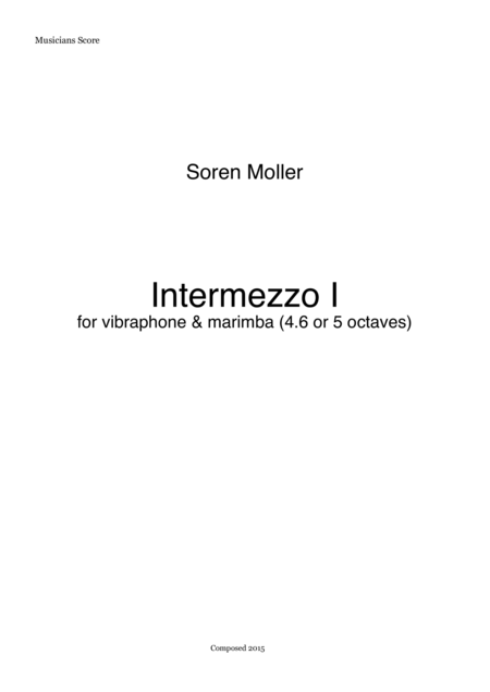 Intermezzo I Score Parts Sheet Music