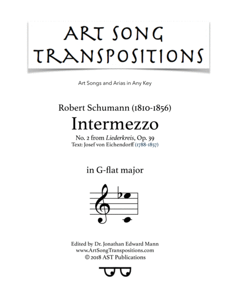 Free Sheet Music Intermezzo Op 39 No 2 G Flat Major