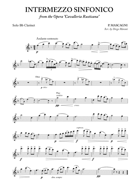 Intermezzo Sinfonico For Concert Band Sheet Music