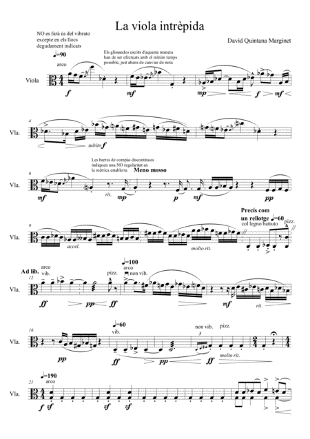 Free Sheet Music Intrepid Viola