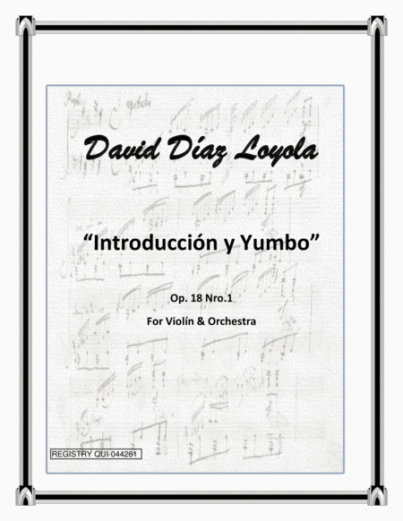 Introduccin Y Yumbo For Violn Orchestra Op 18 Nr 1 Sheet Music