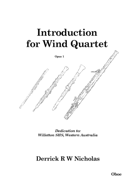 Free Sheet Music Introduction For Wind Quartet Oboe
