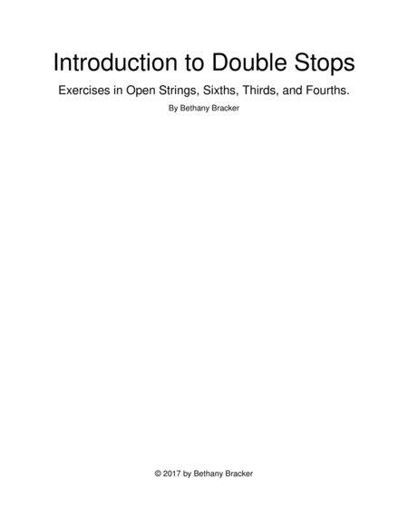 Free Sheet Music Introduction To Double Stops