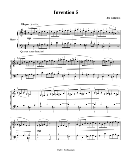 Free Sheet Music Invention 5