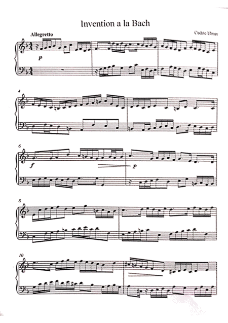 Invention A La Bach Sheet Music