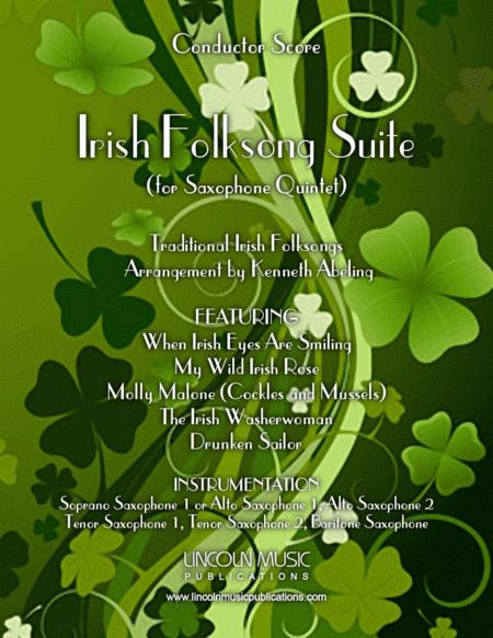 Irish Folksong Suite For Saxophone Quintet Sattb Or Aattb Sheet Music