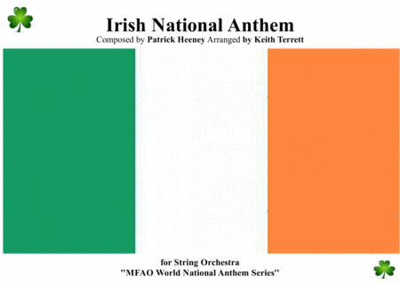 Irish National Anthem For String Orchestra Mfao World National Anthem Series Sheet Music