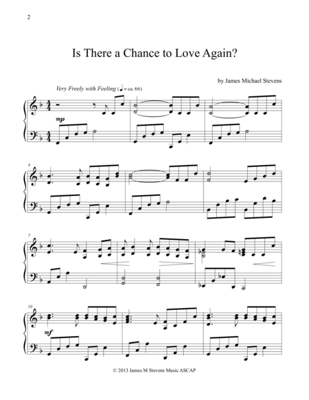 Free Sheet Music Is There A Chance To Love Again