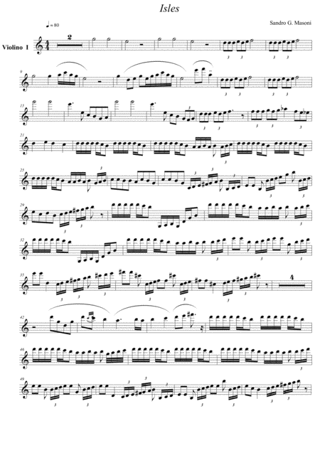 Isles Violin I Part Sheet Music