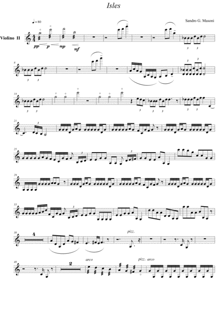 Free Sheet Music Isles Violin Ii Part
