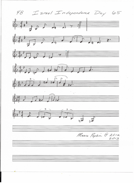 Israels Independence Sheet Music