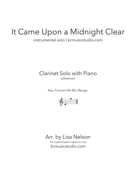 It Came Upon A Midnight Clear Clarinet Solo Sheet Music