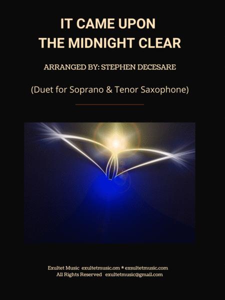 It Came Upon The Midnight Clear Duet For Soprano And Tenor Saxophone Sheet Music