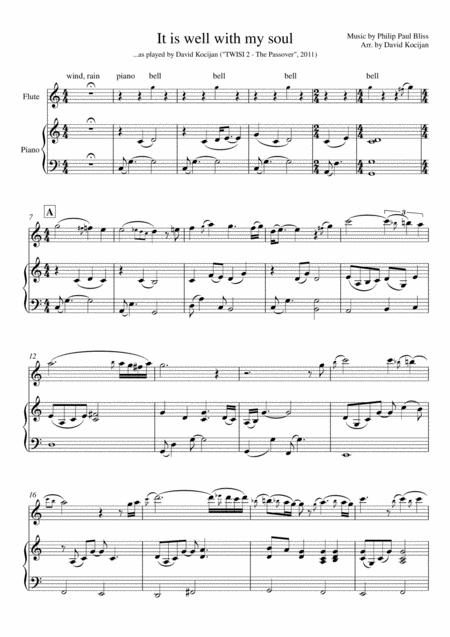 It Is Well With My Soul Piano Flute Sheet Music