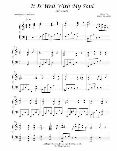 Free Sheet Music It Is Well With My Soul Sheet Music Advanced