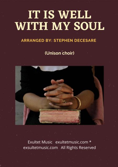 Free Sheet Music It Is Well With My Soul Unison Choir