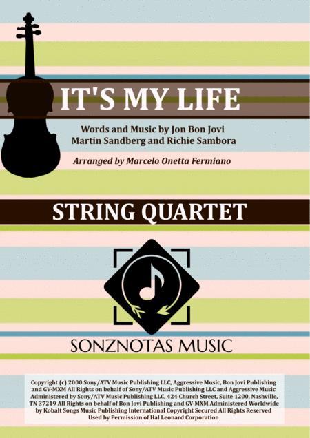 Its My Life Bon Jovi Sheet Music For String Quartet Score And Parts Sheet Music