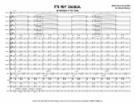 Free Sheet Music Its Not Unusual Vocal Solo W Jazz Ensemble Score Arr Nicholas Biancolin