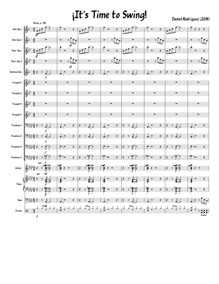 Free Sheet Music Its Time To Swing