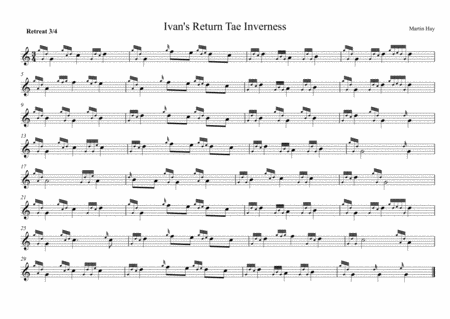 Ivans Return Tae Inverness Sheet Music