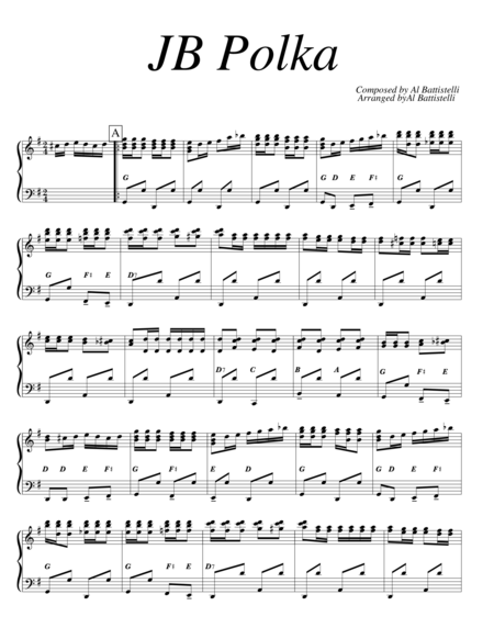 Free Sheet Music J B Polka