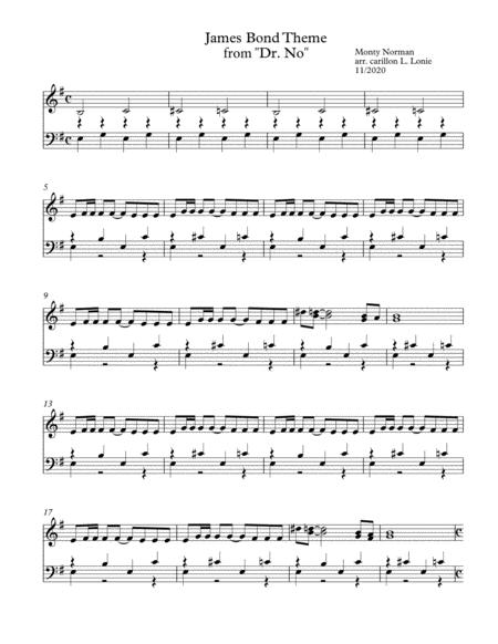 Free Sheet Music James Bond Theme For Carillon