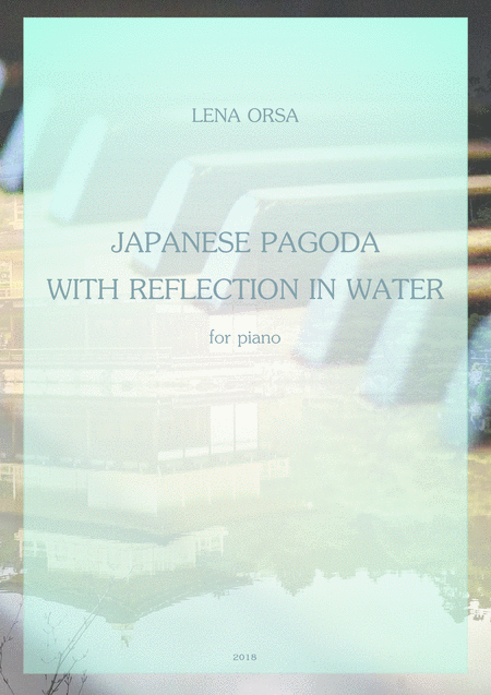 Free Sheet Music Japanese Pagoda With Reflection In Water