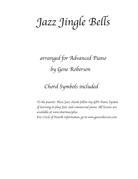 Free Sheet Music Jazz Jingle Bells For Advanced Piano