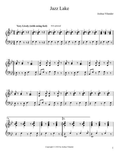 Jazz Lake Sheet Music