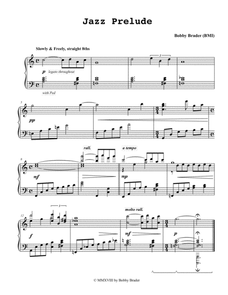 Jazz Prelude Sheet Music