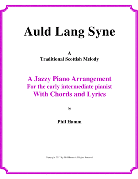 Jazzy Auld Lang Syne Sheet Music