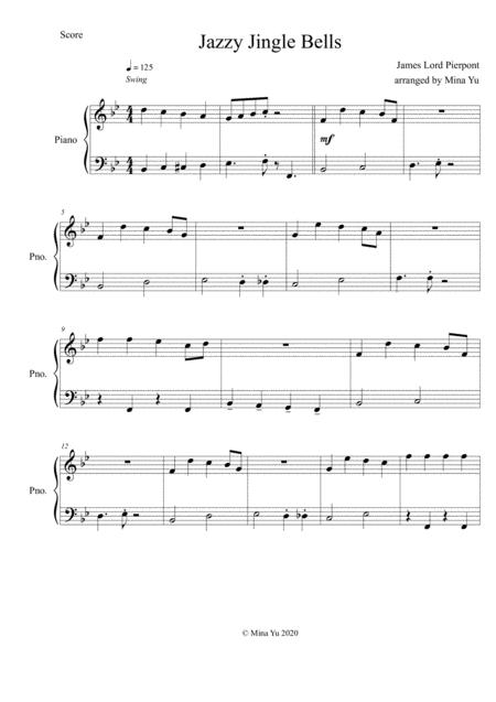 Jazzy Jingle Bells Solo Jazz Swing Piano Sheet Music