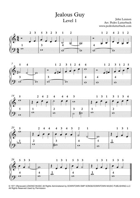 Jealous Guy Sheet Music