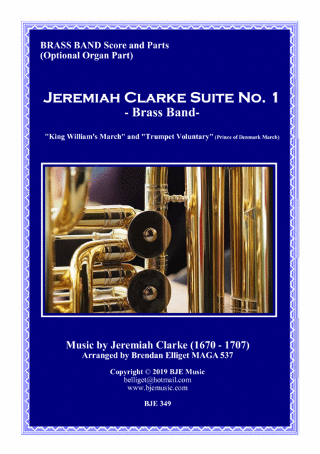 Jeremiah Clarke Suite No 1 Brass Band Score And Parts Pdf Sheet Music