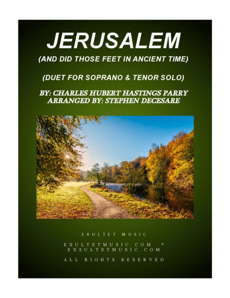 Jerusalem Duet For Soprano And Tenor Solo Sheet Music