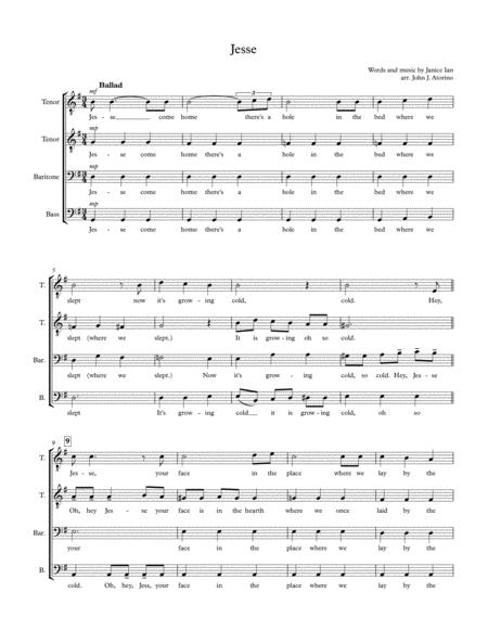 Free Sheet Music Jesse