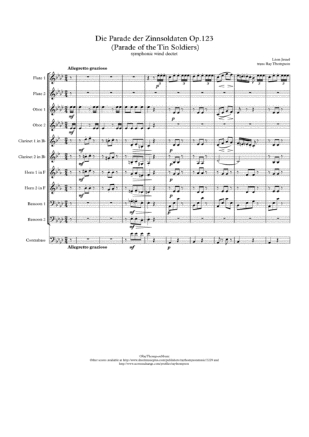 Jessel Die Parade Der Zinnsoldaten Op 123 Parade Of The Tin Soldiers Symphonic Wind Sheet Music