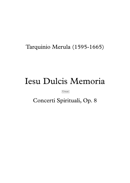 Free Sheet Music Jesu Dulcis Memoria Modern Clefs