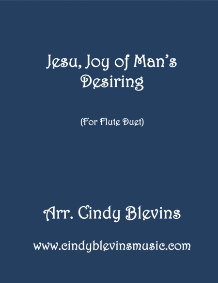 Free Sheet Music Jesu Joy Of Mans Desiring Arranged For Flute Duet