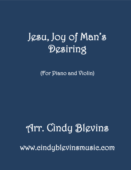 Jesu Joy Of Mans Desiring Arranged For Piano And Violin Sheet Music