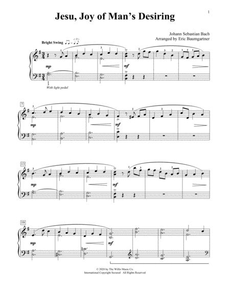 Free Sheet Music Jesu Joy Of Mans Desiring Jazz Version Arr Eric Baumgartner