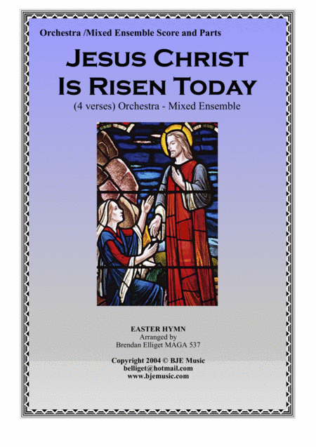 Free Sheet Music Jesus Christ Is Risen Today Easter Hymn Orchestra Or Mixed Ensemble