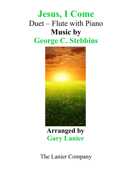 Free Sheet Music Jesus I Come Duet Flute Piano With Parts