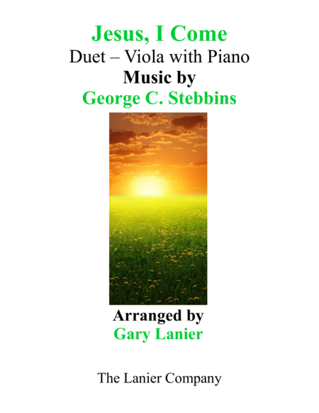 Jesus I Come Duet Viola Piano With Parts Sheet Music