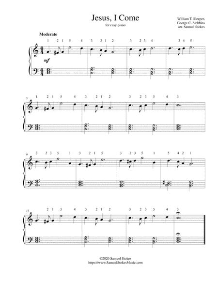 Jesus I Come Out Of My Bondage Sorrow And Night For Easy Piano Sheet Music