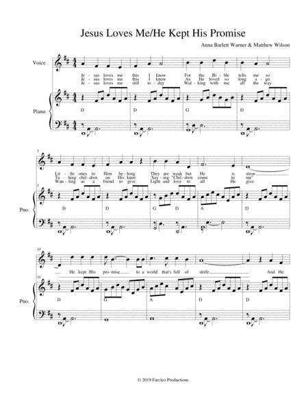 Jesus Loves Me He Kept His Promise Sheet Music