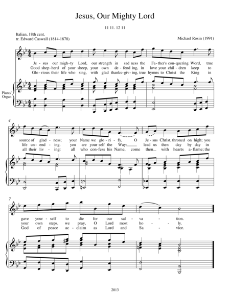 Jesus Our Mighty Lord Sheet Music